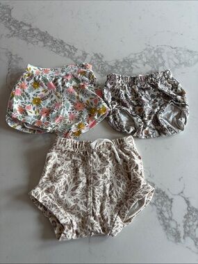3-Pack Floral & Neutral Baby Diaper Covers - Pink, Cream, Taupe